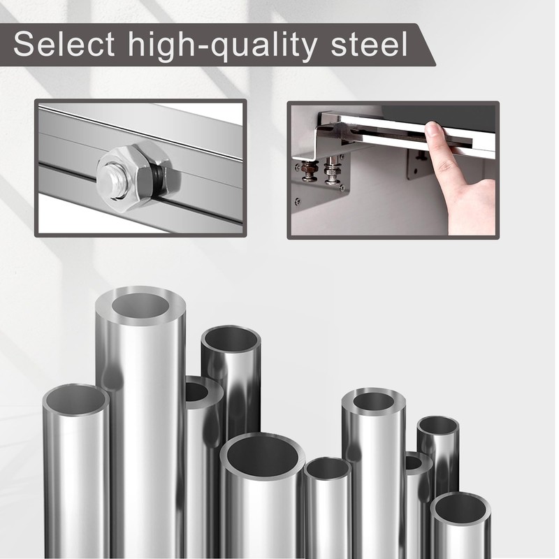 Stainless Steel Undermount Sink Brackets Upgrade Horizontal Sink Support,27"-39" Adjustable