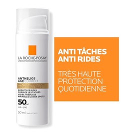 La Roche-Posay Anthelios Age Correct Protector Solar Facial Antiedad Con cido Hialurnico Y Phe-Resorcinol, Reduce Arrugas Corrige Manchas, Textura No 