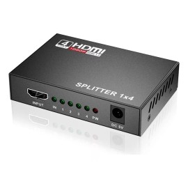 EGTMA Splitter Diviso Hdtv 1×4 1080p Señal Amplificador Tv Monitor