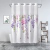 Hookless Shower Curtain 71" W x 76" H, ESLMOC Hookless