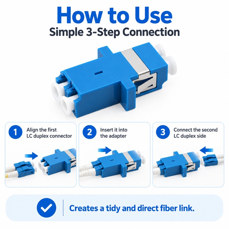 LC-LC Duplex Fiber Optic Coupler for Single-Mode Networks – UPC
