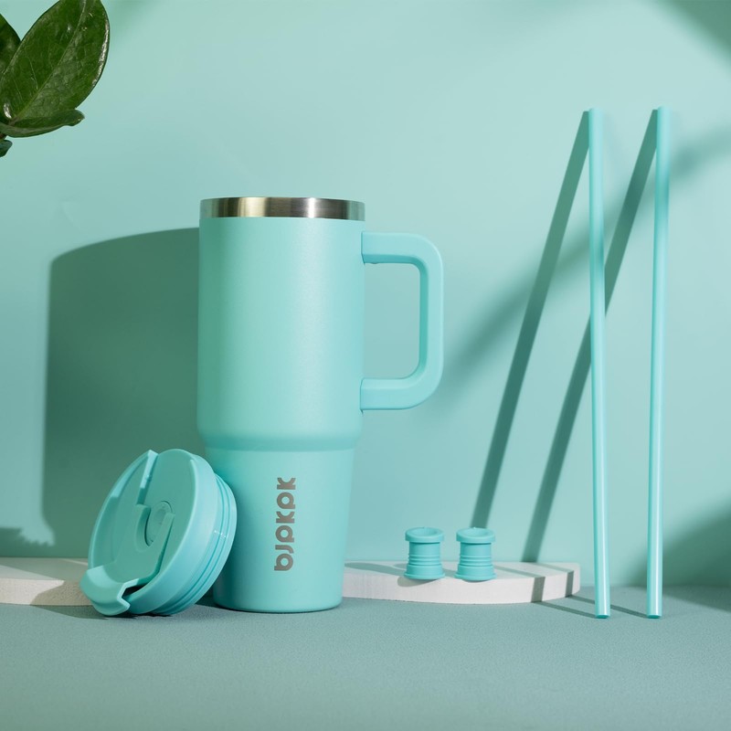 BJPKPK 30 oz Tumbler With Handle Insulated Tumblers With Lid