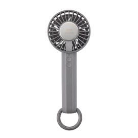 BRUNO BDE070-CH Portable Fan, Handy Fan, Cooling Plate, Small, 3 Levels, Type-C Charging, Freestanding, Carabiner Included, Charcoal