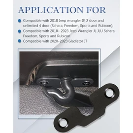 for Jeep Sun Visor Repair Kit, Aluminum Alloy Sun Visor Clips Compatible with Jeep Wrangler JK 2018/ Wrangler JL 2018 2019 2021 2022 2023/ JT Gladiator 2020 2021 2022 2023 - Upgrade Version-Black