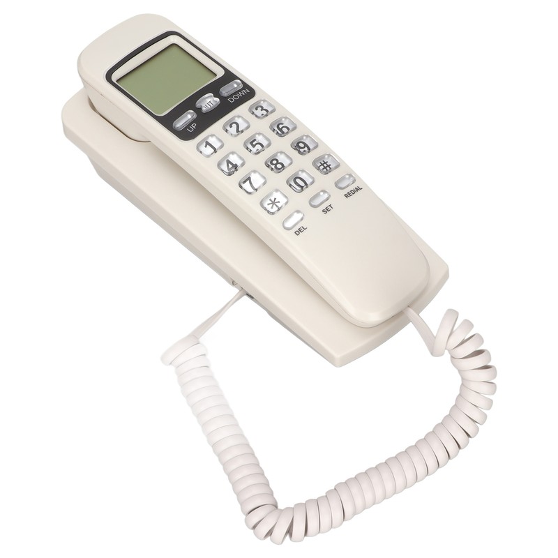 Wired Wall Phone Multifunctional Calendar LCD Display Caller ID Landline