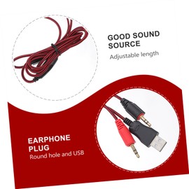 COLLBATH Gaming Headset Mic for PC Over Ear Noise Reduction Headphones Wired RGB Lighting Design Comfortable for Gamers Black and Red Color