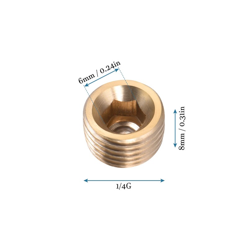 QUARKZMAN 1/4 Inch G Male Thread Brass Pipe Fittings x