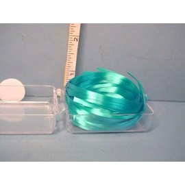 DW Handcraft Miniature Ribbon #5 Torquoise  12 one yard pcs Sticks to Itself When Moistened