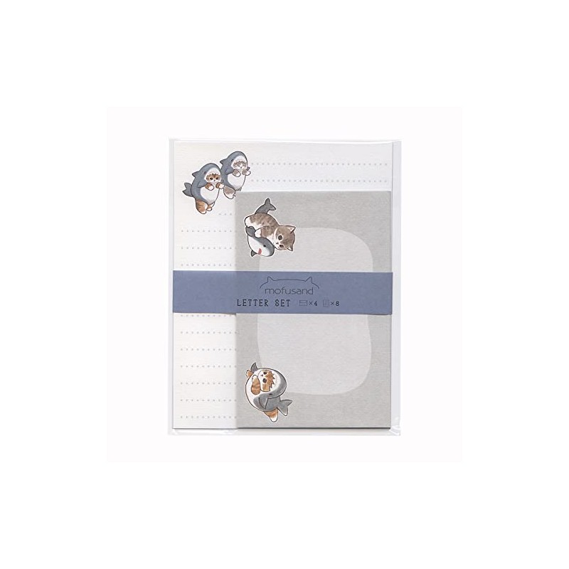 Active Corporation Mofusand F06 Letter Set [Shark] Cat Cat Stationery
