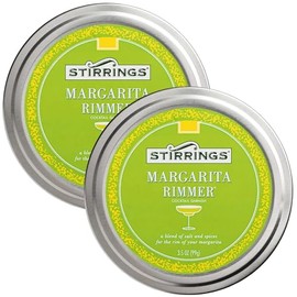 Stirrings 2 Pack Margarita Cocktail Rimmer - Easy to Rim a Glass - Specialty Sugar and Salt Drink Rimmers