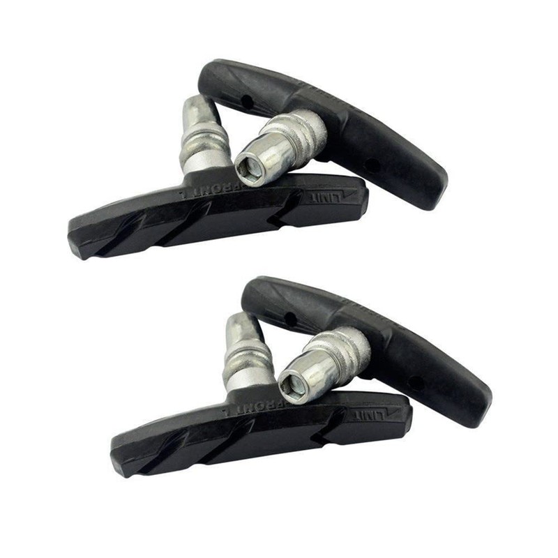 Bike Brake Pads, 4 Pairs with Installation Tool Hex Nuts/Wrench