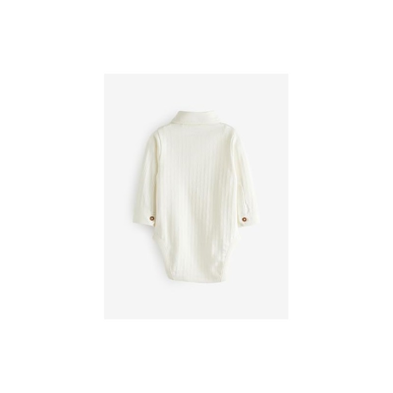 NEXT Smocked Baby Bodysuit, White