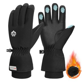 RIGWARL -5℉ Winter Warm Gloves with Thickest Thermal Plush for Extreme Cold Weather, Completely Waterproof Gloves Men Women