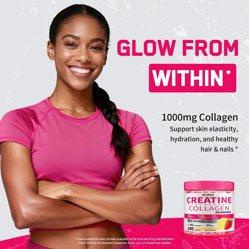 Creatine for Women with Collagen & BCAAs, 120 Ct Creatine