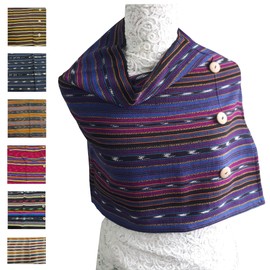 Benditta Natura - Guatemala Pashmina Rave Scarf - Rebozo with Mayan Multi Colors & Shawl Wrap