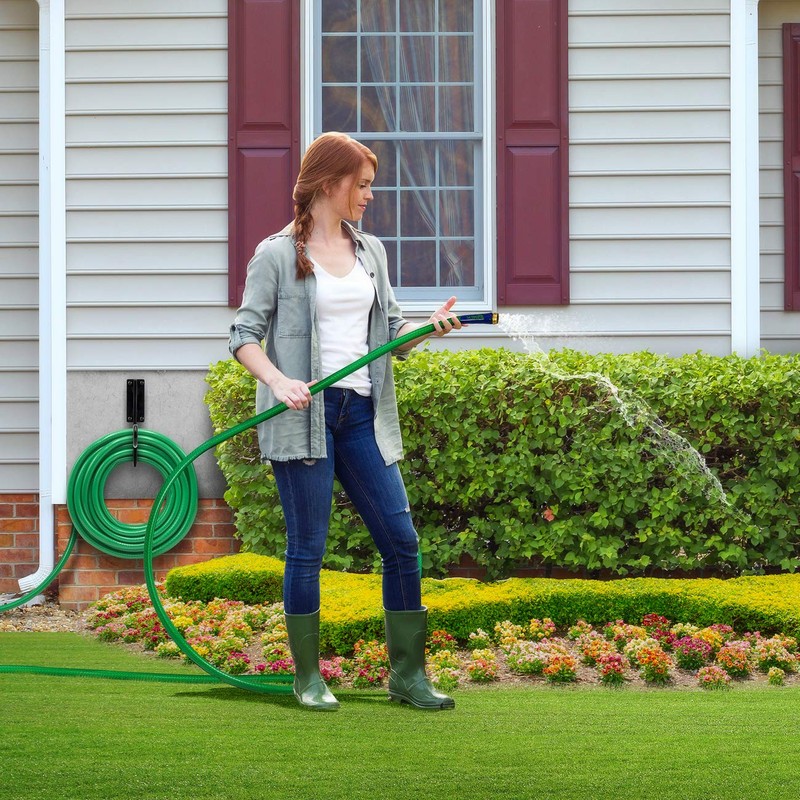 Sorbus Garden Hose Holder Hook, Wall Mounted Hose Reel Water