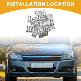 Partuto 20 Pcs Universal Metal Retainer Clip - Metal Silver Tone