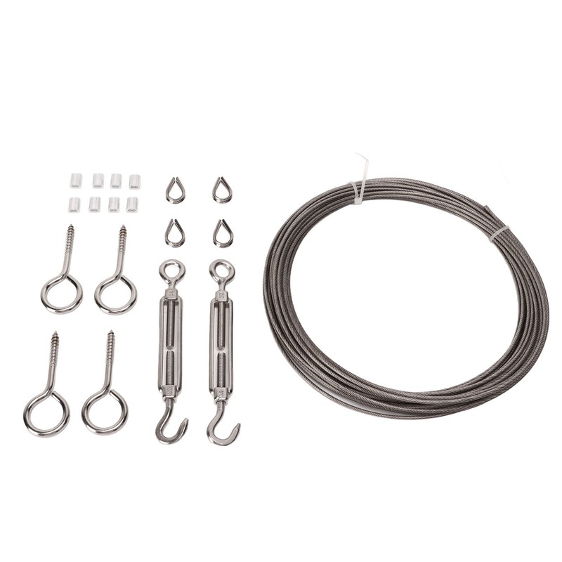 Strings Light Hanging Kit Stainless Steel PVC Coating Turnbuckle Wire