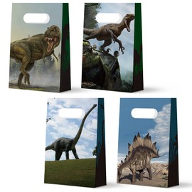 FRIDAY NIGHT Dinosaur Party Favor Bags Dinosaur Theme Treat Candy Goodies Bag Birthday Party Supplies Decoration (24 Pcs)