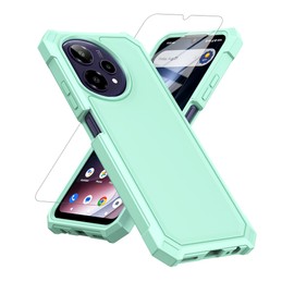 WODAF Case Compatible with Cricket Icon Pro 2026/AT&T Motivate Pro 2 5G, with Screen Protector Hard PC Front Frame and Soft TPU Back, Shockproof Bumper Cover (Green)