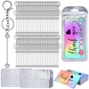 Sasylvia 50 Sets Beadable Keychain Kits Beaded Keychain Bars Resealable