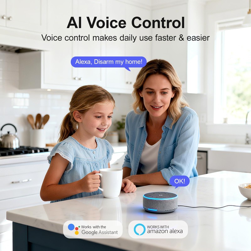 Home Security Systems,22Piece WiFi+GSM/4G with 2K HD Camera Wireless Home