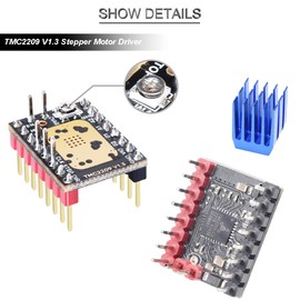DKARDU 6 pcs TMC2209 V1.3 Stepper Motor Driver Module 2.8A Peak Driver with Heat Sink Screwdriver for SKR 3/SKR 2/Octopus V1.1/SKR V1.4 Turbo/SKR V1.3 3D Printer Motherboards