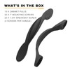 Asidrama 10 Pack 3 Inch(76mm) Matte Black Kitchen Cabinet Handles,