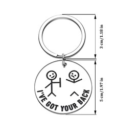 CGBOOM Keychain Funny Friends Besties Companion for Daughter Son Families Women Men Christmas Birthday Valentine Graduation Stocking Stuffers - I‘ve got your back