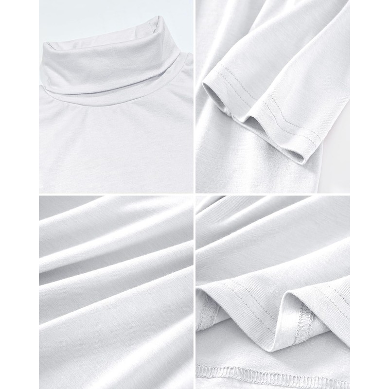 Maavoki Men's Long-Sleeved Shirts Turtleneck Regular Fit Turtleneck Pullover Basic