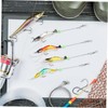 Kisangel 4pcs Shrimp Baits Realistic Soft Fishing Lures Hooks for
