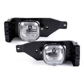 PIT66 Front Bumper Fog Lights Fit 2005-2007 Ford F250 F350 F450 F550 Super Duty/05 Ford Excursion 2 Pcs Fog Lights Lamp Accessories, faros antiniebla Clear lens