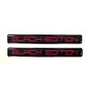 2 x BLACK EDITION Domed Stickers/Decals - Red on Black