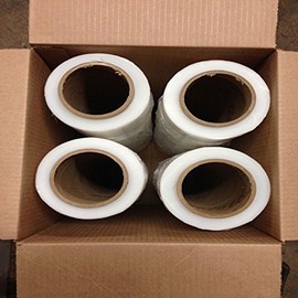 The Boxery 4 Rolls Stretch Heavy Duty Wrap 18"x1500' Per Roll 4 rolls Included