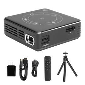Mini Projector HD Smart Bluetooth Wireless Connection Home OnScreen Equipment C99 (Black )