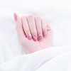 24 Pieces Bride Nail Art False Nails 3D Decoration Pink