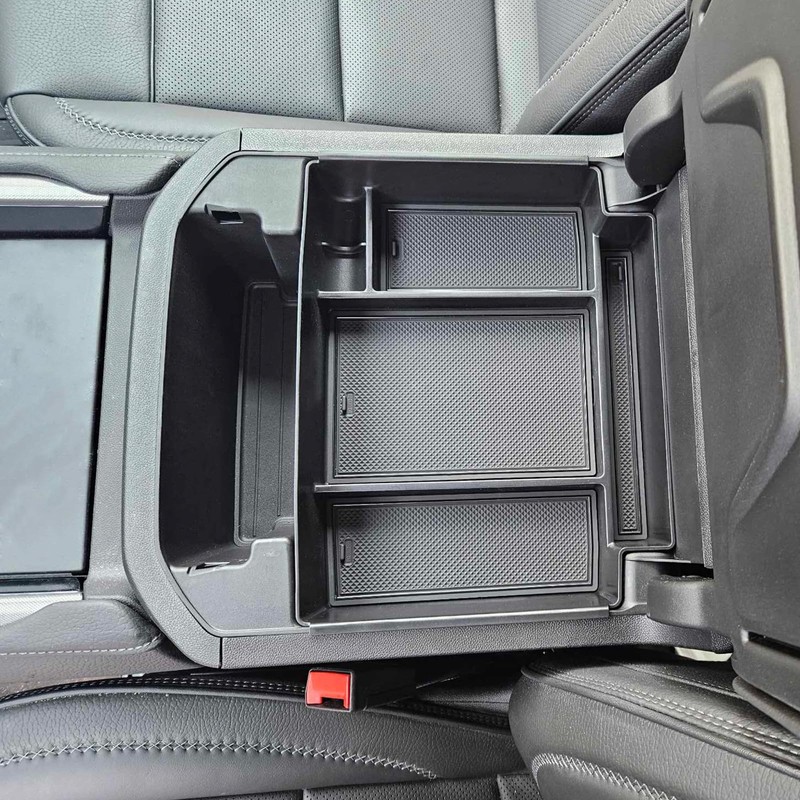 TOPINSTALL Power-Sliding Console Tray Compatible with 2021-2024 Chevy Tahoe/Suburban/GMC Yukon