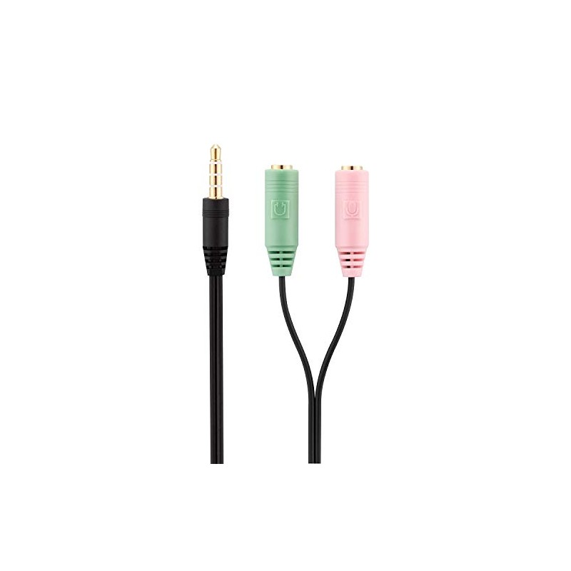 Adapter PC Headset 2-x 3.5mm plug > 4-pin jack for