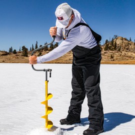 Jiffy Hand Auger, Flip-Down, Extendable, 6-Inch, Steel, Yellow, J4656