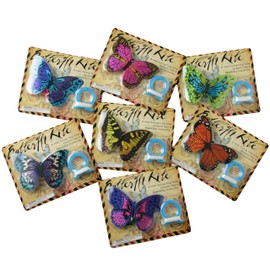 House of Marbles Mini Butterfly Kite for Children, Real-Flying 15 cm Pocket Kite with 6 m Flying Line, Assorted Colour Outdoor Toy for Beach, Park and Stocking Filler