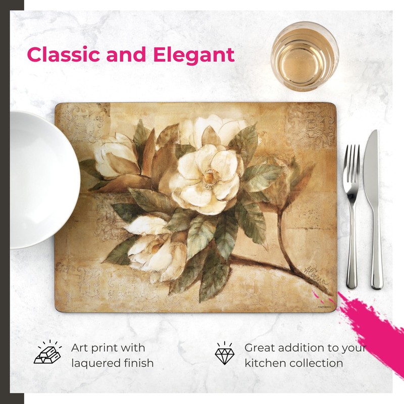 Pimpernel Sugar Magnolia Collection Placemats & Coasters (15.7" x 11.7")