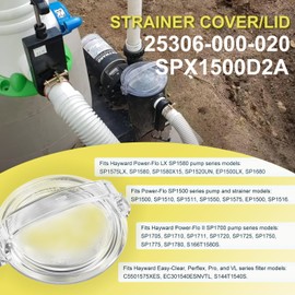 Ussuray SPX1500D2A Strainer Cover/Lid Replacement for Hayward Power-Flo Strainer Cover with O-Ring,25306-000-020