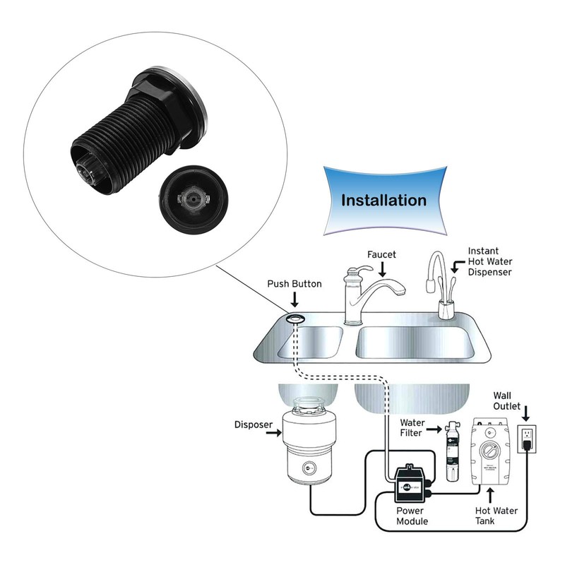 𝟐𝟎𝟐𝟑 𝙐𝗽𝒈𝒓𝒂𝒅𝒆𝒅 Sink Top Push Button with Air Hose Replacement,