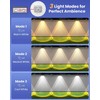 Solar Fence Lights Outdoor, 10 Pack Warm/Neutual/Cool White Solar Powered