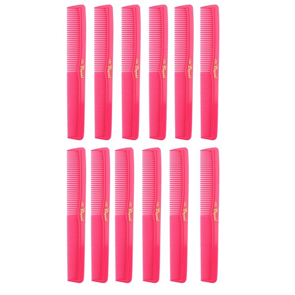 7 inch All Purpose Hair Comb. Hair Cutting Combs. Barberâ€TMs & Hairstylist Combs. Neon Pink 1 DZ