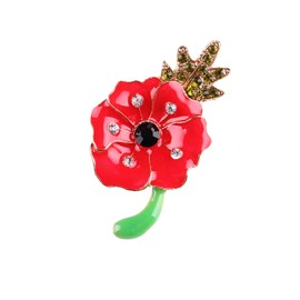 Poppy Brooch Pin Jewelry Memorial Day Jewelry Veterans Day Gifts Enamel Poppy Brooch Pins for Women Men Remembrance Day Gift (1 PC)