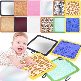 FNYUN 12pcs Sensory Mat Toy Kit, Newborn Toys Set Baby Sensory Toys for Babies 3 6 9 12 18 Months, Mini Sensory Floor Tiles for Autism ADHD, Presents Gifts for Newborn