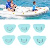6Pcs PVC D Ring Patch Elastic Rope Set Stainless Steel