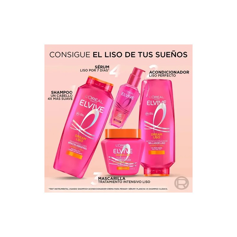 Shampoo Elvive L'Oreal Paris Dream Liso para un cabello liso