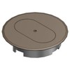 Carlon E97DSB Round Duplex Receptacle Cover, Diameter: 5", Non-Metallic
